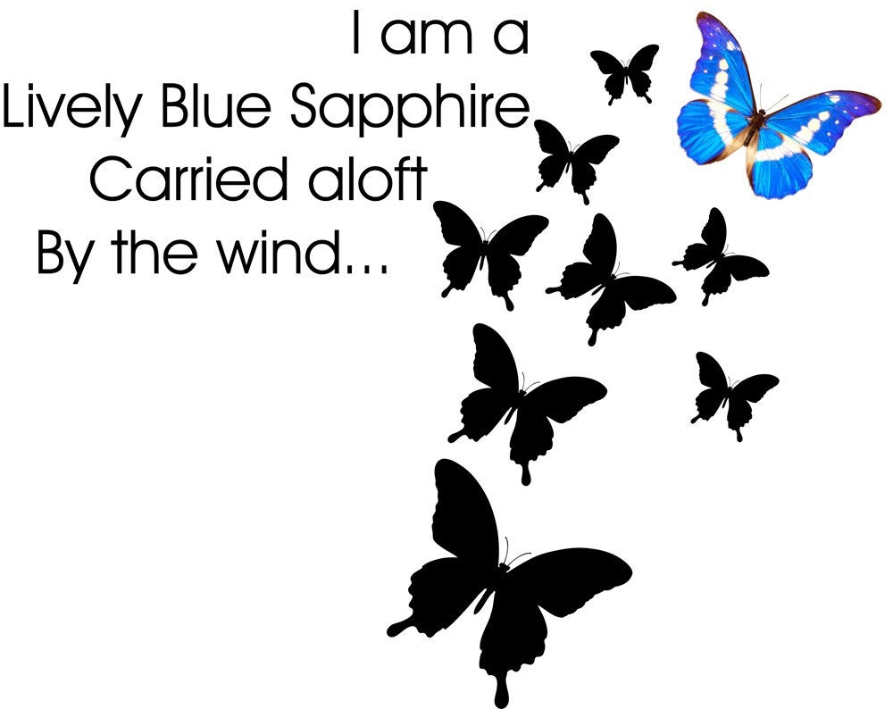 Blue Sapphire Butterfly