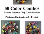 Tutorial 50 Color Combos Recipe Polymer clay ebook by Dystini