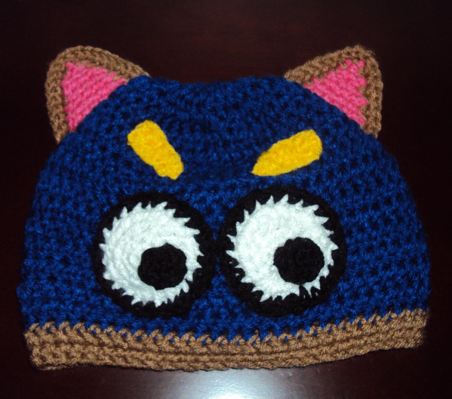 Boutique Peek A Boo Swiper The Fox Custom Crochet Hat  6-12m, 18-24 m, 2t-3t, 4-6-8, Teen, Adult