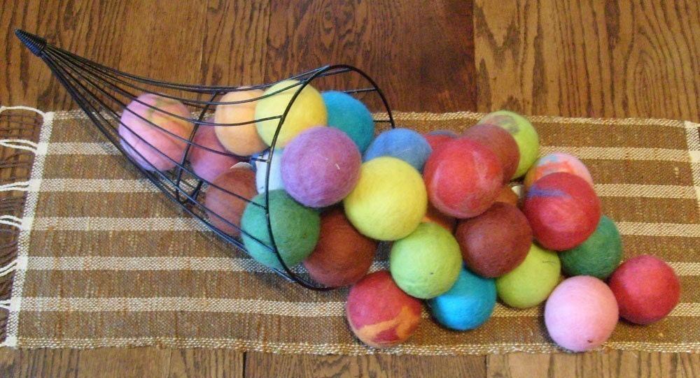 Felted Wool Balls solid  fun for Cats Dogs and Kids of all Ages