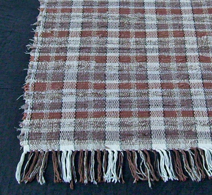 Rag Rug Runner Espresso Cinnamon Delight OOAK