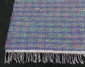 rag rug  runner Purple Pansy Garden