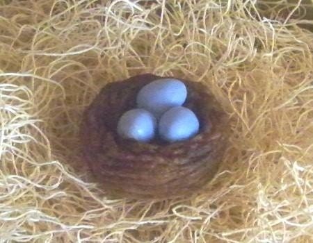Birds Nest with Eggs Silicone Soap Mold Candle Mold 3 Egg Nest