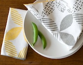 As seen in REAL SIMPLE, Hand Printed Cloth Napkins, Steel Gray, set of SIX, Anna Joyce Textile Collection