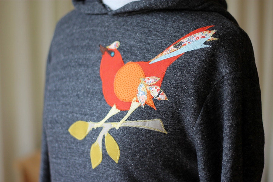 Mr. Tangerine Birdman Hoodie, Charcoal Gray, Small