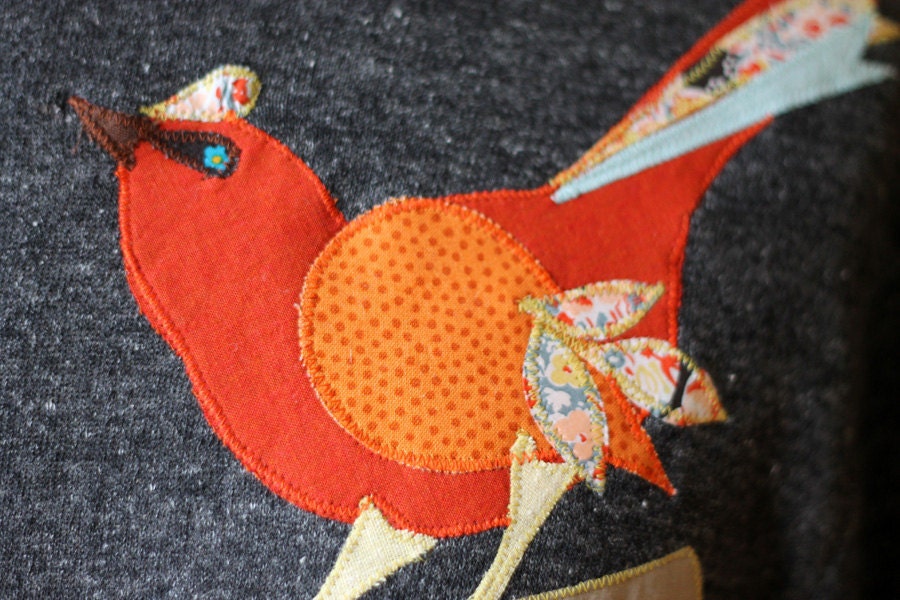 Mr. Tangerine Birdman Hoodie, Charcoal Gray, Small