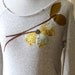 NEW Summer Blossom Scoopneck Sweatshirt, Soft Gray, Applique, Small,
