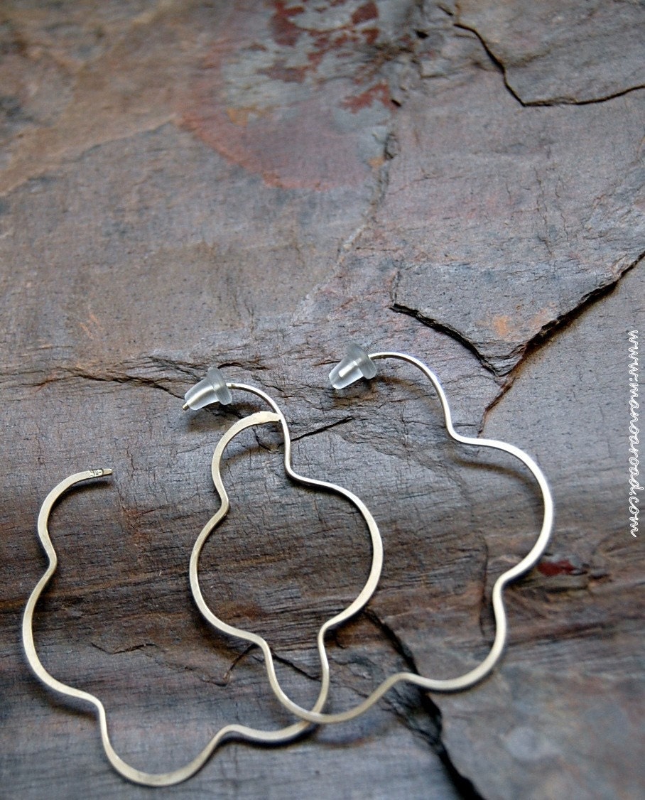 Silver Lining Hoop Earrings - Sterling Silver