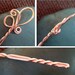 Elegant Copper Twist Shawl Pin - Hand and Heat Forged