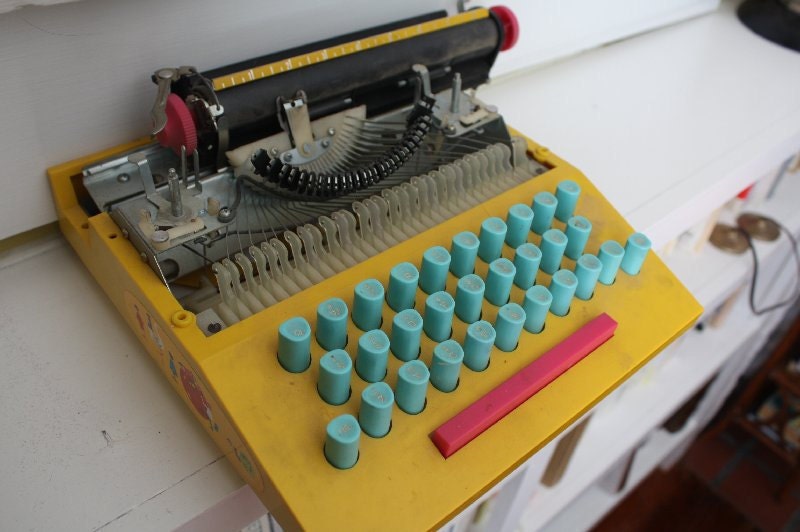 Old Children's Typewriter. So colorful.