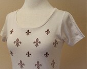 French Fleur de Lis Organic Scoop Neck Top