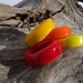 Handmade Lampwork Dread Bead - Dread Beads - Set of 4 - Caliente
