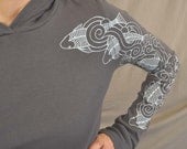 Swimming Koi tattoo sleeve hoodie
