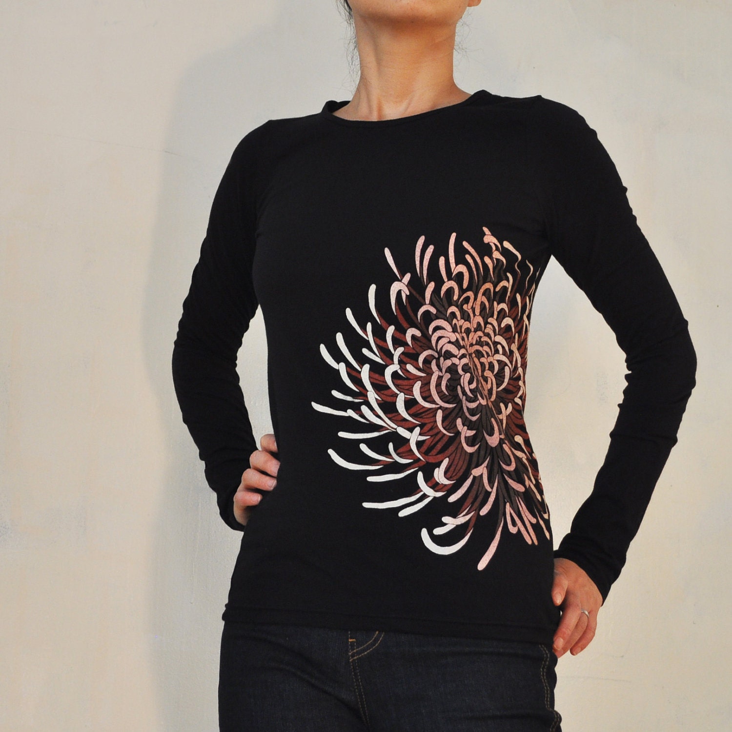 Spider mum BLACK longsleeve