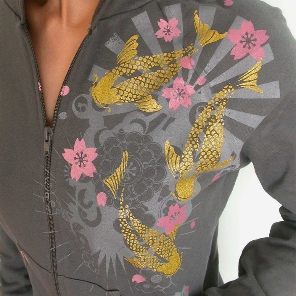 SALE Golden Koi Womens Hoodie only  XL