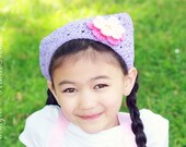 Flower Head Scarf, light grape, shocking pink, pastel pink, yellow, bandana, Free US Shipping