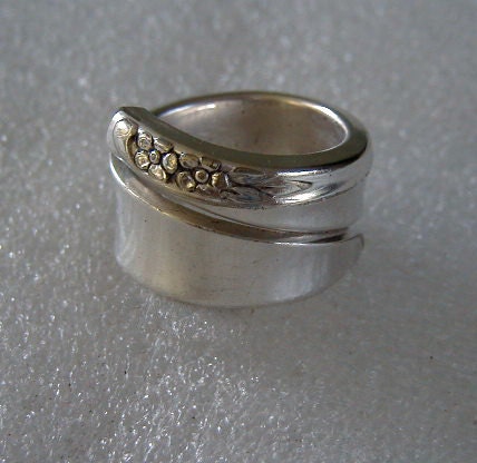 Silver Spoon Ring Recycled Silverware Jewelry Sidewinder Winsome Made to Order