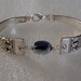 Silver Spoon Bracelet Recycled Spoons Sodalite Bead Coronation Custom Sizing