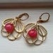 Fuschia Chalcedony Heart Earrings