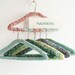 Set of Six Clothes Hangers, Yarn Covered Closet Hangers