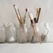 Vintage Frosted Clear Canning Jars, Set of Six
