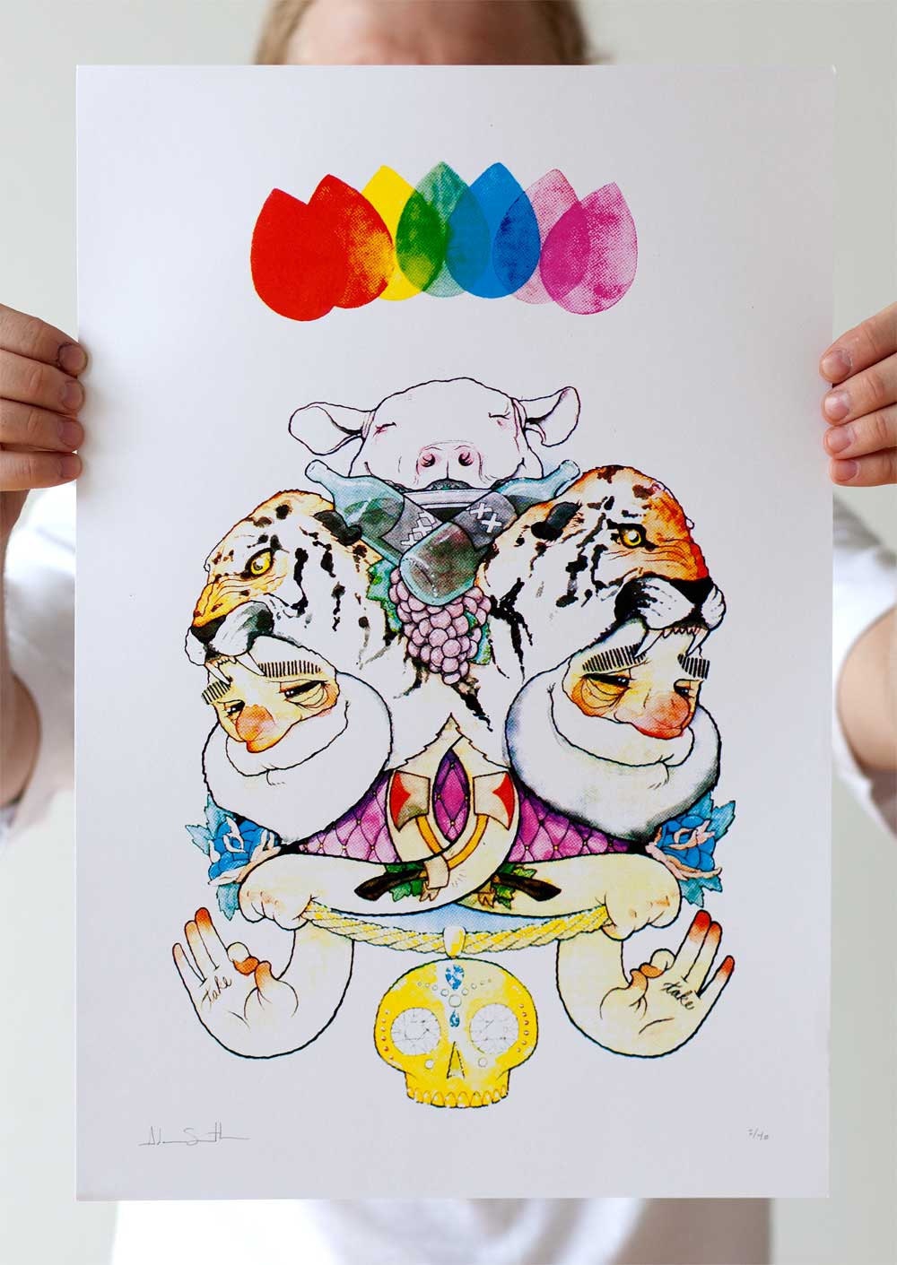 Take Take CMYK screen print