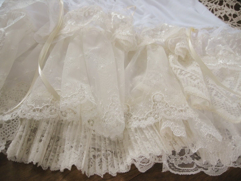 Shabby Chic Petticoats, Slips OR Skirts with layers of Cotton and Lace - Made-to-order, each one is unique