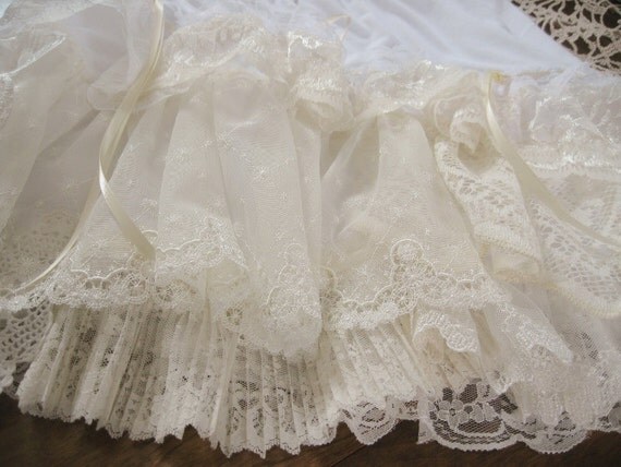 Made to order Shabby Chic Petticoats OR Skirts with layers of Cotton and Lace - each one is unique