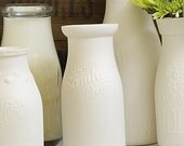 Bottle Vase, Cloverleaf Dairy--Antique Replica Porcelain Milk Bottles
