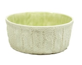 Cable-knit patterned porcelain ramekin, sweet pea green