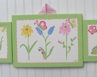 Spring Meadow Butterfly Bath Happy Daisy Nursery Kids Art M2M Pottery Barn Kids