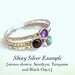 Pick 3 - Mother's Day Every Day - Tiny Stacking Rings - Sterling and fine silver - Your choice of birthstones or any stone