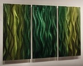 Green Bliss Metal Abstract Modern Painted Wall Sculpture / by Jon Allen