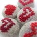 Red Hearts - Hand Embroidered Buttons