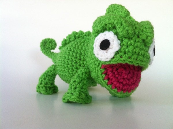 Charming Chameleon Plush Crochet Amigurumi