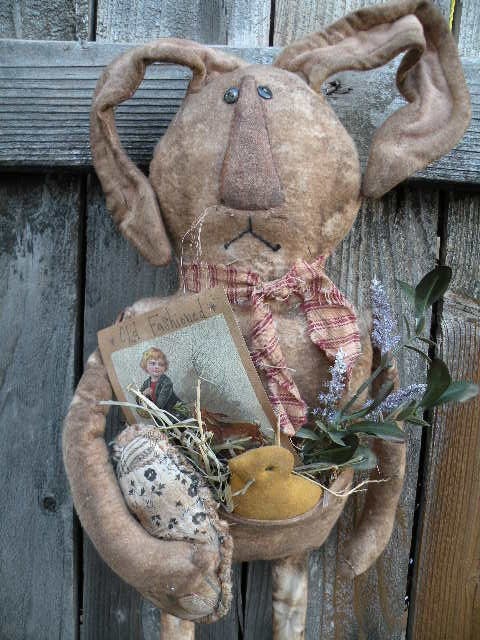 primitive rabbit doll