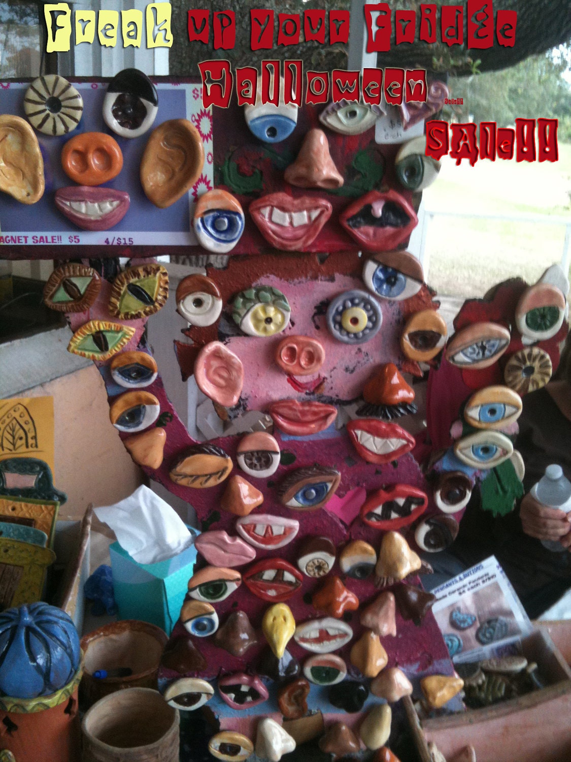 We pick 10 Funny Face Fridge magnets Sampler SALE PRICED
