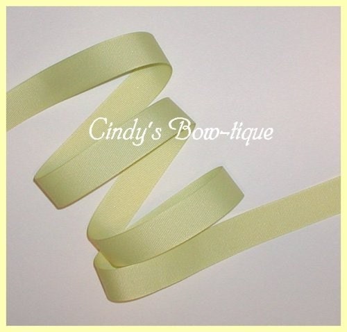 Pastel Yellow Ribbon Grosgrain Baby Maize 5 yards 7/8 wide cbseveneight
