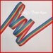 Rainbow Ribbon Stripes Blue Green Yellow Red Orange Grosgrain 5 yards 7/8 wide cbseveneight