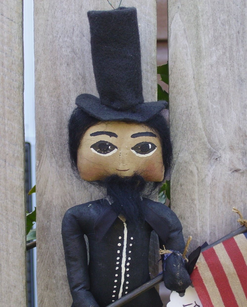 Abe Lincoln Doll Primitive Americana Folk Art