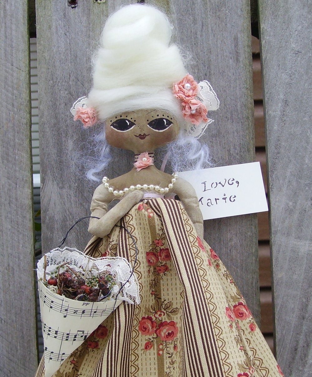 Marie Antoinette Doll Primitive Folk Art
