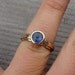 CLEARANCE - Fair Trade Montana Sapphire, Recycled 14k Yellow Gold, and Recycled 14k White Gold Ring, size 6 - Wedding or Engagement