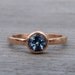 Fair Trade Malawi Sapphire and Recycled 14k Rose Gold Ring, Made to Order - Engagement, Wedding, or Right Hand Ring - Diamond Alternative