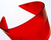 Red Vinyl Record Cuff Bracelet