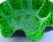 Jasmine Green Mandala Record Bowl