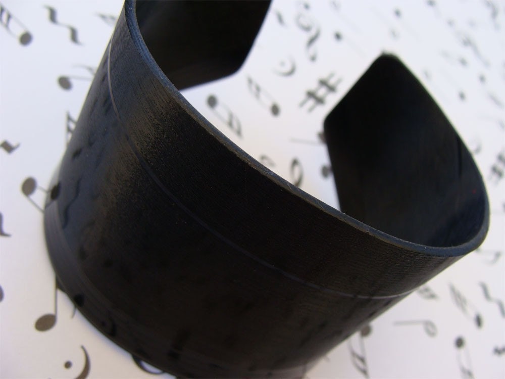 Men's Basic Black Record Cuff. Classic Style