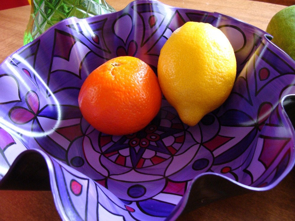 Purple Purple - a Mandala Record Bowl