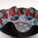 Hawaiian Wedding Mandala Record Bowl - Tribal Inspired Geometric Mandala in Turquoise / Teal / Aqua and Brown
