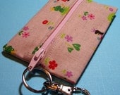 Pink Coin Purse & Card Case - Zip It ID Case  - The Frog Prince