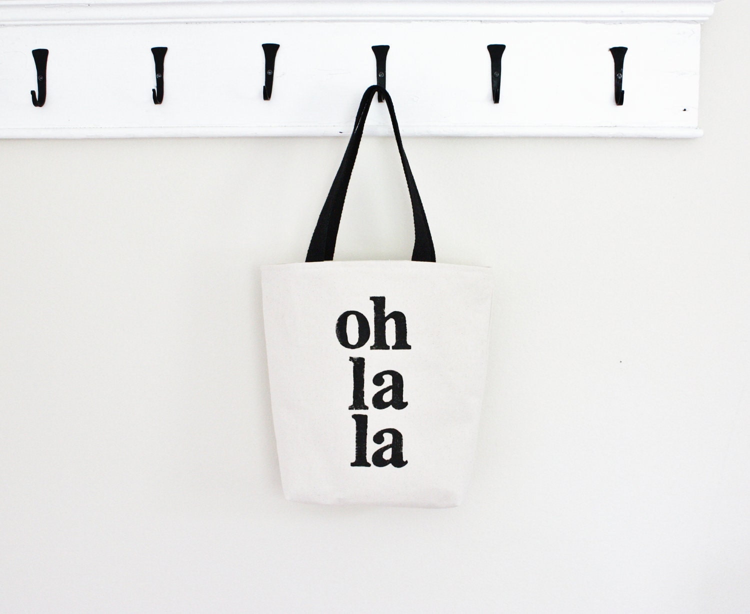 Oh La La Purse Tote Bag Handpainted